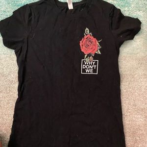 “Why Don’t We” Black Rose Tee